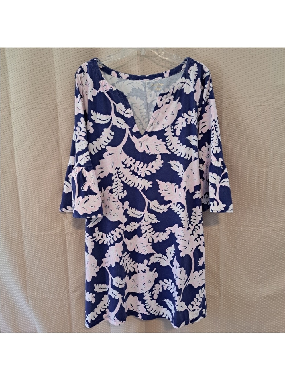 (PLAY CONDITION) Lilly Pulitzer Tosha Dress - Galaxy Blue What The Shell - Picture 2 of 10